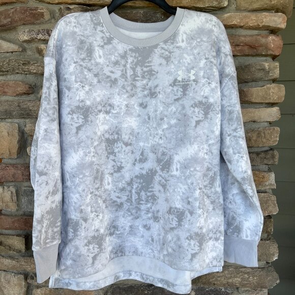 Under Armour UA Women's Rival Fleece Oversized Printed Crew Pullover Small NWT - Picture 6 of 7